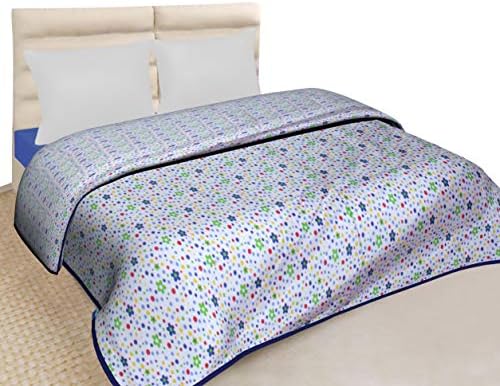 Spangle Premium Designer Printed Reversible Cotton Single Dohar Blue Set of 1