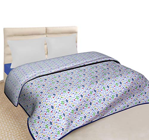 Spangle Premium Designer Printed Reversible Cotton Single Dohar Blue Set of 1