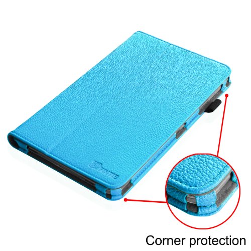 Fintie Samsung Galaxy Tab 4 7.0 Hülle Case – Slim Fit Folio Kunstleder Schutzhülle Cover Tasche mit Ständerfunktion für Samsung Galaxy Tab 4 7.0 T230 T235 (7 Zoll) Tablet, Blau - 8