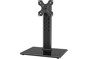 ELIVED Supporto per monitor indipendente, per schermi da 13 a 32 pollici fino a 15 kg, girevole a 360°, orientabile a 90°, inclinabile ± 30°, VESA 75/100 mm, EV2011