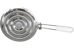 Fackelmann 682074 Diffuseur de Chaleur de Plaque de Cuisson, Accessoire pour gazinière, Blanc, Acier Inoxydable, 20,5 cm