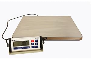 ABCON SCALES & BALANCES Báscula digital grande de 56 x 46 cm, 300 kg con incrementos de 50 gramos, peso industrial, con características únicas, peso dinámico, salida USB, pantalla extraíble