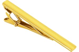 Kcmell Tie Clip for Men, Classic Tie Clip Men Tie Pin, Long Styles Tie Bar Clip Square Edges Men's Tie Clips for Business Anniversary Wedding and Daily Life