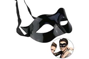WINOMO Masquerade Costume Mask Black for Men Women Party Ball Halloween Mask