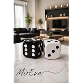 Dekoratif Siyah Beyaz Zar Seti 2&rsquo;li 9&times;9 cm &ndash; Modern Ev Dekoru, Minimal Masa & Kitaplık Aksesuarı