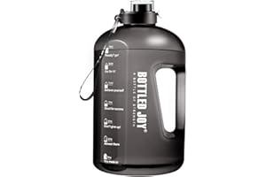 GHONLZIN Bouteille d'eau, 1 Gallon Water Bottle Gourde Sport Gourde Reutilisable sans BPA Anti-Fuite, Bouteille avec Traqueur de Marqueur de Temps pour Sport, Gym, Voyage