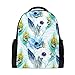 Produktbild Schulrucksack Bookbag Daypack Art Flower Peacock Feather Bunt wasserdicht für Middle School Travel Girls Boys