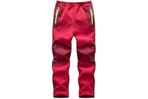 Hpbygstae Pantaloni softshell per bambini, impermeabili, antivento, per bambini, per le escursioni, per il tempo libero, per l'inverno, per le attività all'aria aperta, per le attività all'aria aperta