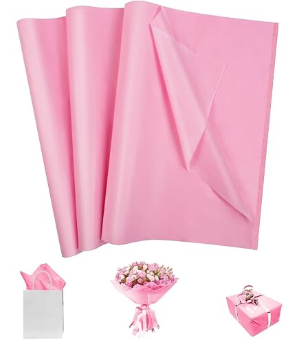 Papier De Soie Creavvee - 25 Feuilles 50x70 Cm, Semi-transparent, Pour Décoration, Emballage, Bricolage Et Découpage