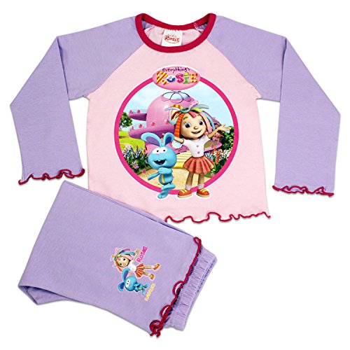 Childrens Girls Everythings Rosie Long Sleeve Top & Bottoms Pyjama Set (18-24 Months) (Pink/Lilac)