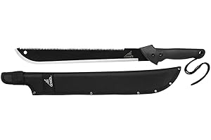 Gerber Machete mit Nylon-Scheide, Klingenlänge: 46 cm, Gator Machete, Carbonstahl, 31-000758, Schwarz