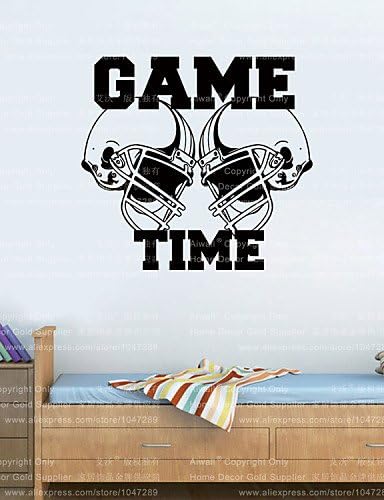 MUCASTLE 4050 American Football Helmets GAME TIME Sports Wall Decal Sticker Vinyl Art Decor Free Shipping Kitchen