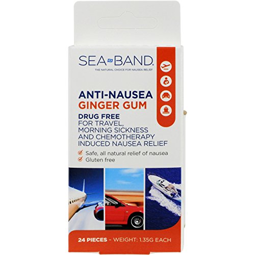 Sea-Band Anti-Nausea Ginger Gum (24 Pieces)
