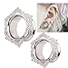 Produktbild Damen Ohrringe Schmuck Ohrstecker stecker DAY.LIN 1 Para New White Brass Tunnel Ohrstecker nur verzierten Kupfer Piercing Schmuck Ohr (8mm)