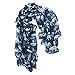 Price comparison product image Tinksky 180*100cm Fashion Cute Animal Elephant Print Womens Girls Big Long Scarf Scarves Shawl Wrap (Navy Blue)