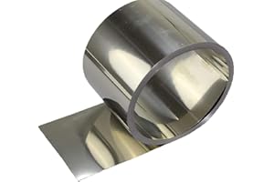 GOONSDS Hojas De Acero Inoxidable - Lámina De Hoja De Placa Fina De Acero Inoxidable para Equipos Electrónicos Y Laboratorio Universitario, Decoración De Muebles,Length: 1m,0.01mm x 100mm