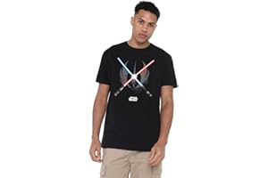 Cotton Soul Star Wars Crossed Blades Unisex T Shirt, Black