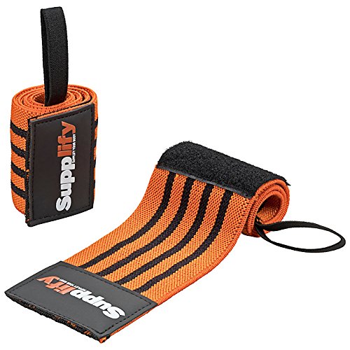 HANDGELENKBANDAGEN FITNESS KRAFTSPORT BODYBUILDING – 2er Set 50cm X 8,5cm Wrist Wraps Zughilfen Für Herren & Damen Von Supplify – Langlebige, Breite Stütze Für Maximale Stabilität Beim Krafttraining - 3