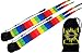Produktbild Flames N Games RAINBOW Long Tail 100cm Stoff Poi Set (Multi-Colour) Für Kinder und Erwachsene Poi. Swinging Poi und Spinning Pois! Pois für Anfänger und Profis.