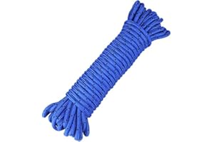 G2PLUS Cuerda 20 m x 8 mm – Cuerda de Polipropileno,Negro Cuerda de Amarre,Cuerda de Nailon Multifuncional Carga de Rotura: 670 kg