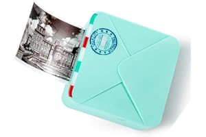 Phomemo M02S Mini Printer Portable Bluetooth Photo Printer, 300DPI and Printing Three Paper Sizes, Compatible with Android&IOS, for Notes, Gift Card, DIY Painting, Green
