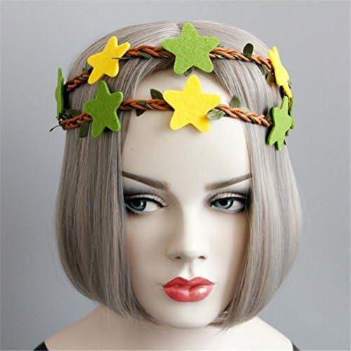 GCF® Garland Fashion Flower Wedding Headband Summer Hair Accessories Ribbon Headwear Women Princess Crown Wreath Band