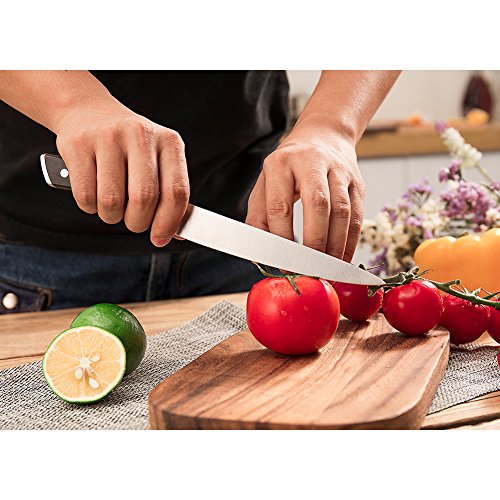 SKY LIGHT Allzweckmesser 15cm Kochmesser Gemüsemesser Küchenmesser Obstmesser Edelstahl Razor Sharp Geschmiedete Klinge Rostbeständigkeit Ergonomische Gleitsichere Griff - 2