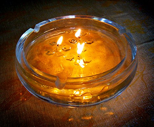 Schwimmlichter – Original Öl-Flämmchen (5 Stück + 1 m Docht + Farbset in einem Geschenkkarton) - 6