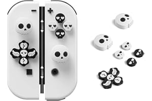 JEMDO Halloween Cross D-Pad Button Caps Set Joystick Cover, Cool Switch Thumb Grip Caps kompatibel mit Nintendo Switch/OLED/Lite, Soft Silikon ABXY Key Buttons Joystick Cap Covers Zubehör