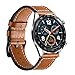 Price comparison product image Leafboat Compatible with Huawei Watch GT Running Watch Strap,Classic Unisex Genuine Leather Replacement Strap with Quick-released Metal Buckle Suitable for Huawei Watch GT-Brown