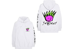 Rock Off officially licensed products Yungblud Kapuzenpullover Be Happy Face Logo Nue offiziell Weiß Pullover Unisex