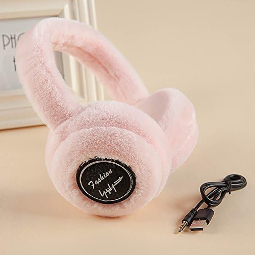 Winter Earmuffs New Bluetooth wireless music ear earmuffs earmuffs and warm warm folding phone Bluetooth ear bag,Pink