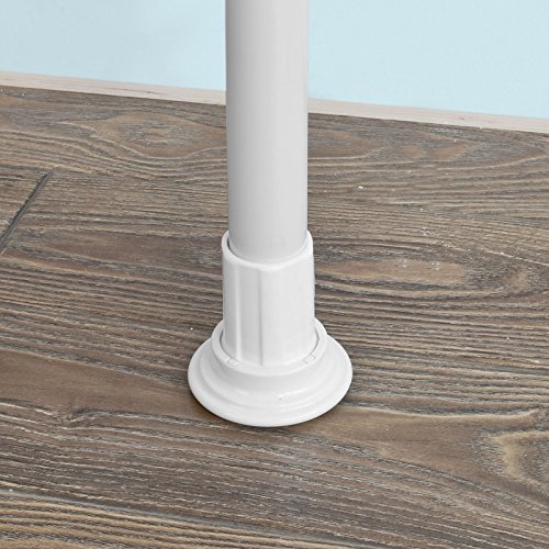SoBuy® Garderobe, Kleiderständer, Garderobenständer mit 6 Haken, ohne Bohren Verstellbar, 214cm-275cm hoch, weiß, FRG159-W - 7