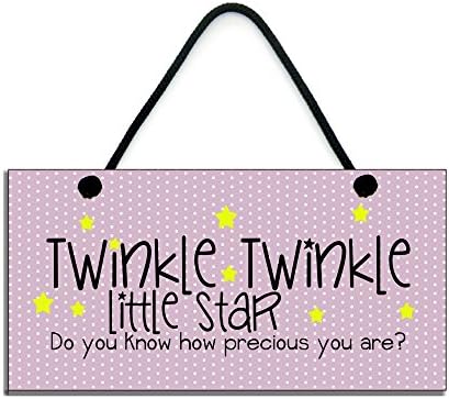 Twinkle Twinkle Little Star Do You Know How Precious You Are New Baby Gift Christening Plaque 755