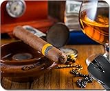 MSD Naturkautschuk Mousepad Maus Pads/Matte Design: 35318522 reichen Mann Schreibtisch Cuban Dollar Notizen Vintage Armbanduhr und alcochol