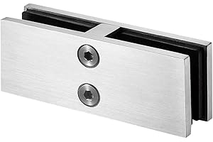 LukLoy Support en acier inoxydable 304 pour balustrade en verre, balustrade, clôture de piscine (1, 180 degrés)