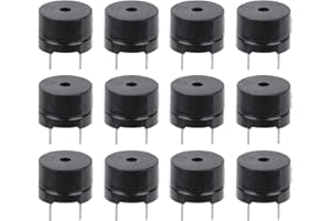BOABY 50pcs Buzzer Elettronico Passivo, Cicalino Elettromagnetico Resistenza 16Ohm Allarme Universale 3V 5V 9V 12V Suono Continuo Ape, per Computer, Stampanti, Fotocopiatrici Industriali