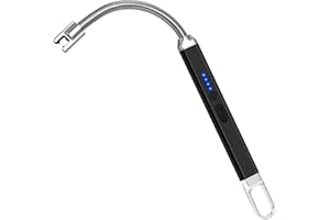 NOKAPIN Candle Lighter,Electric Lighters, BBQ Lighter Windproof Long Flexible Lighter for Candles, BBQ, Gas Stove, Camping, Kitchen, Parties Fireworks,Tealight