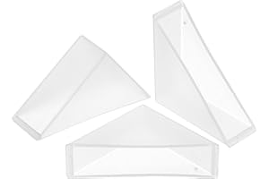 sourcing map 8Pcs Plastic Corner Protectors 12x50mm Right Angle Shape Glass Corner Guards Cushion for Corner Protection of Glass, Mirror, Tile, White