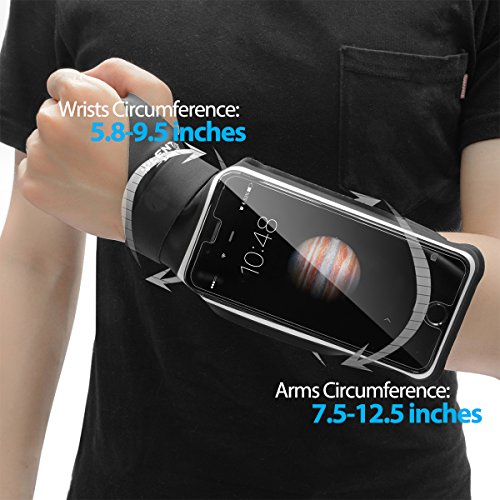 LENTION iPhone 7 / 6s / 6 BerÃ¼hrungsempfindlicher Bildschirm Unterarm Band, Smartphone Armband, laufende Armbinde mit SchlÃ¼ssel ID Bargeldhalter fÃ¼r Radfahren, Jogging, Ãœbung, Sport, Runing (fÃ¼r Handys von 4.0 