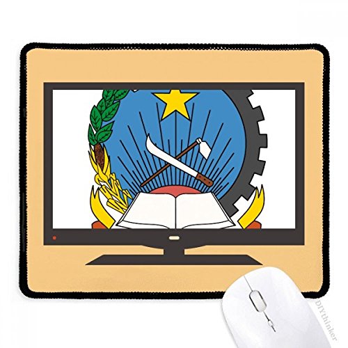 Luanda Angola National Emblem Computer Mouse Pad Non-Slip Rubber Mousepad Game Office