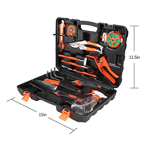 12Pcs Bonsaiwerkzeug set Pathonor Gartenarbeit Werkzeug Set Gartenschere, Spaten, Schaufel ideal für Profigärtner kleinere Arbeiten am Beet oder Balkon - 2