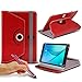 Price comparison product image N4U Online® - Red Tablet Luxury 360° Rotating PU Leather Wallet Spring Stand Skin Case Cover & Touchscreen Stylus Pen For Nvidia Shield Tablet K1 Tablet