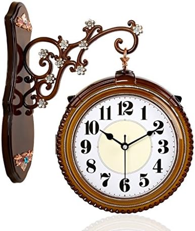 KYDJ 16-Customs double-sided lounge mute hours creative watches botanical Retro Quartz Rollsnownow (Color color of wood)