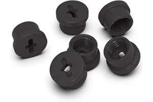 JILINWEI Ventilschrauben für Riddell Speedflex Helm und Speed Lcon, schlagfeste Ventilkappe, schwarz, 6 Stück