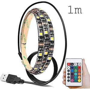 samLIKE 5V 5050 60SMD / M RGB LED Leiste Lichtleiste TV Rückbeleuchtung Kit + USB-Fernbedienung (A)