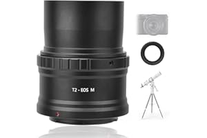 TOPIKY Telescope Eyepiece Adapter Ring,T2-EOS M Metal Adapter Ring Converter for 2 inch T Mount Astronomical Telescope to for Canon EOS M Mirrorless Camera