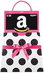Carte cadeau Amazon.fr - €50 - Dans un étui à pois