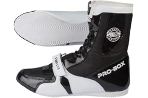 Pro Box Speed Lite Senior Boxing Boots Adult Sparring Trainers - Black/White