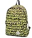 Produktbild SHFANG Double Schulter Rucksack Student Schultasche Letter Pattern Outdoor Wasserdicht Creative Unique School Daily , green letters